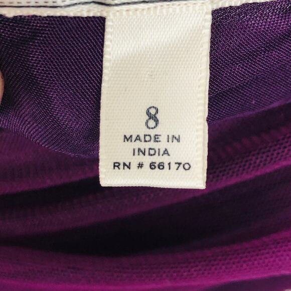 Anthropologie Moulinette Soeurs Tickled Plum Tulle Dress Women’s SZ 8 EUC - Picture 4 of 16